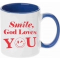 Cana toarta si interior color, Smile, God loves You!